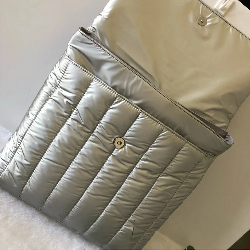 INC International Concepts Britney Nylon Backpack, Silver - Picture 3 of 9